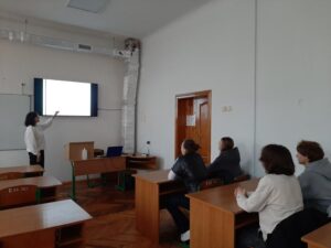 People in a large room