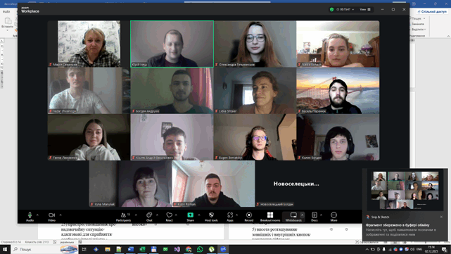 Screenshot of the presentation