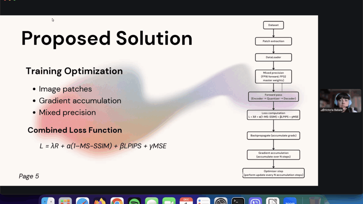 Screenshot of the presentation