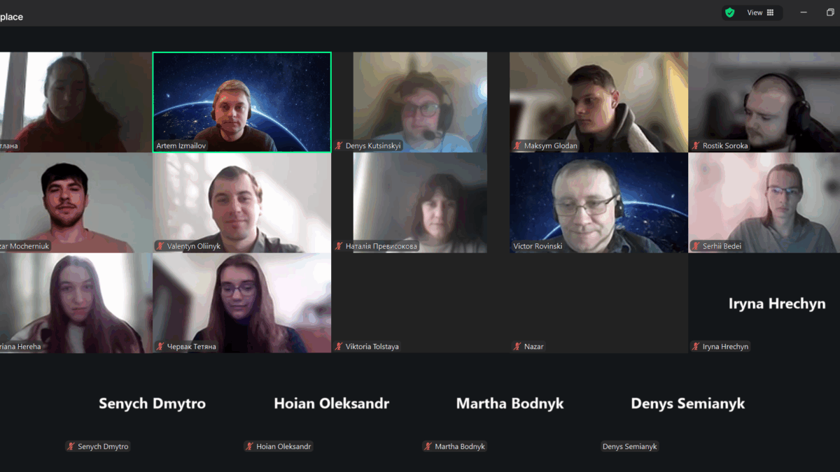 Screenshot of the presentation